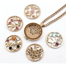 Nickel Free Fashion Locket Necklace with Interchangeable Disc.